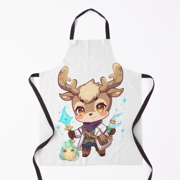 Item preview, Dr. Seren Hartveil – Healer of Gentle Light | Fantasy Deer Doctor Art designed and sold by Monzora.