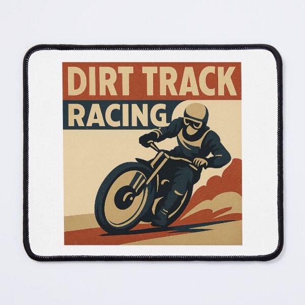 Item preview, DIRT TRACK RACING - Retro Speedway Poster Design designed and sold by MKreative Studio.