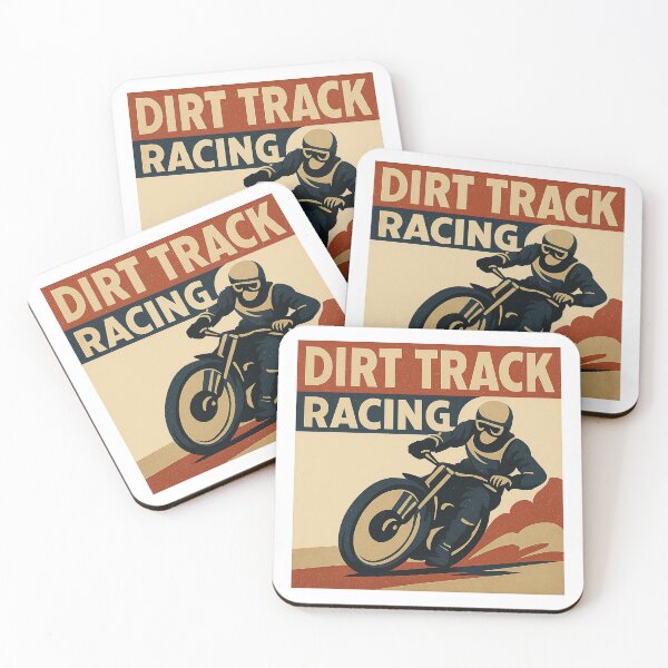Item preview, DIRT TRACK RACING - Retro Speedway Poster Design designed and sold by MKreative Studio.