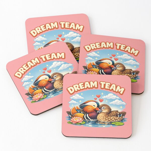 Item preview, Dream Team Mandarin Ducks – Cute Animal Friendship Illustration designed and sold by mycreastyle.