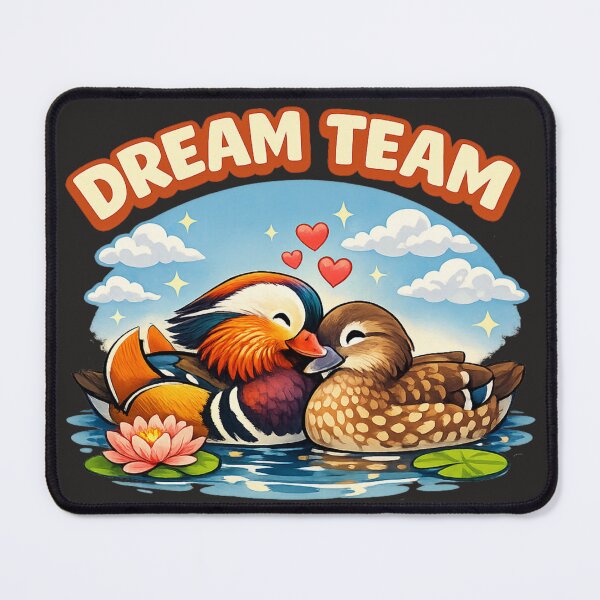 Item preview, Dream Team Mandarin Ducks – Cute Animal Friendship Illustration designed and sold by mycreastyle.