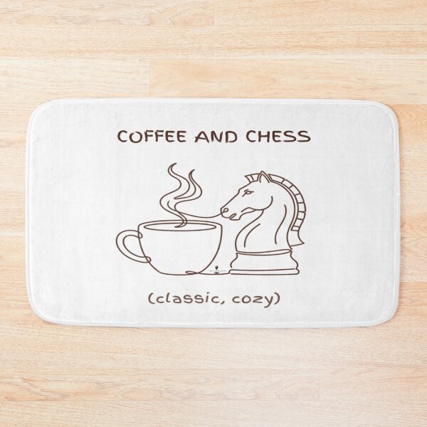 Item preview, Coffee and Chess Knight Line Art designed and sold by PawnShiftGoods.