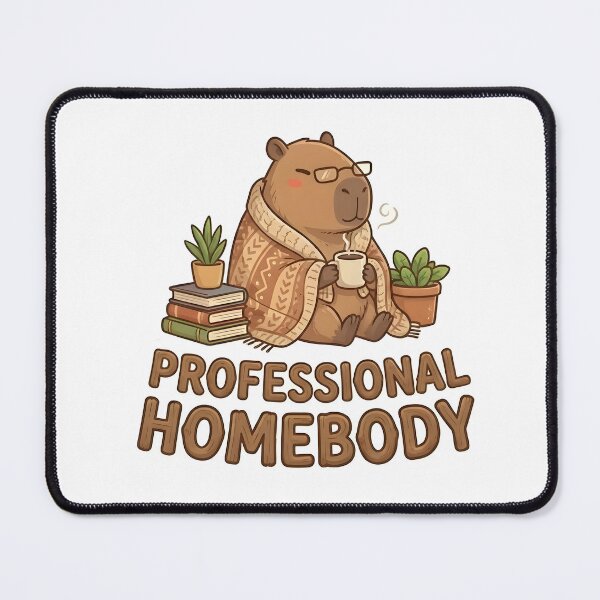 Item preview, Professional Homebody Capybara - Cute Kawaii Aesthetic designed and sold by Petsy Hub.