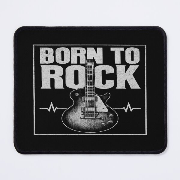 Item preview, Born to Rock Guitar Art – Vintage Monochrome Music Design for Rock Fans, Posters & Apparel designed and sold by Bright Nest Studio.