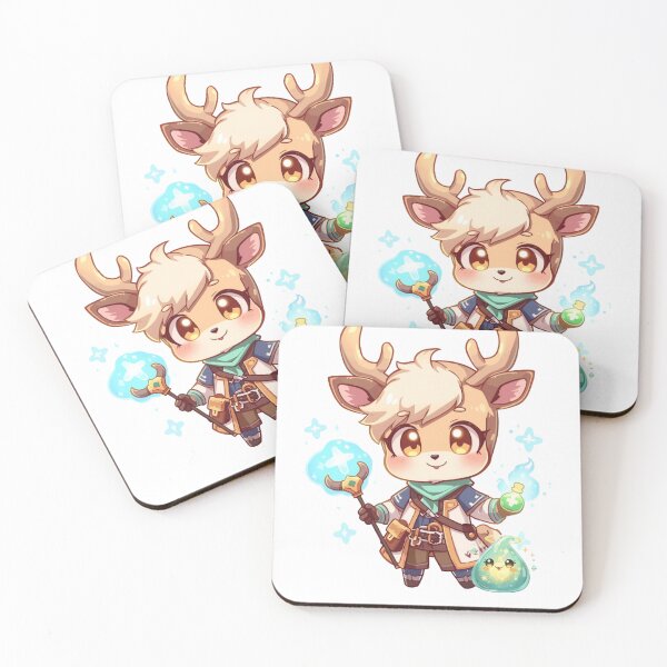 Item preview, Mira Hartveil – Apprentice of Healing Hope | Cute Fantasy Deer Healer Intern designed and sold by Monzora.
