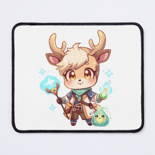 Item preview, Mira Hartveil – Apprentice of Healing Hope | Cute Fantasy Deer Healer Intern designed and sold by Monzora.