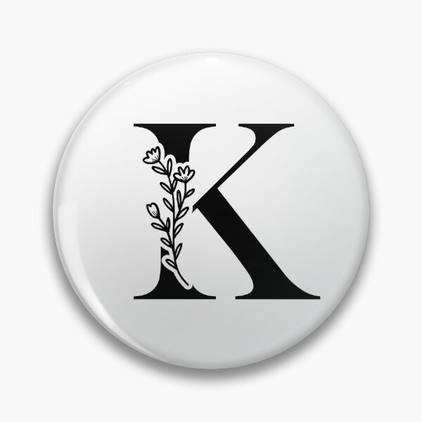 Item preview, Minimalist Floral Initial Illustration | Letter K Initial Monogram designed and sold by Crafted Lovies.