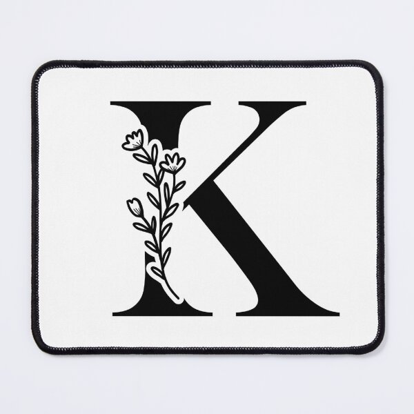 Item preview, Minimalist Floral Initial Illustration | Letter K Initial Monogram designed and sold by Crafted Lovies.