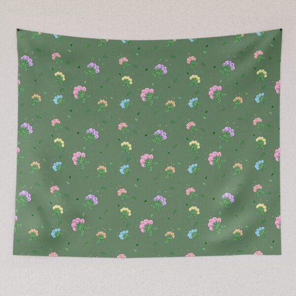 Item preview, Ornate Whimsical Floral on Dark Sage  designed and sold by JaygiesDesign.