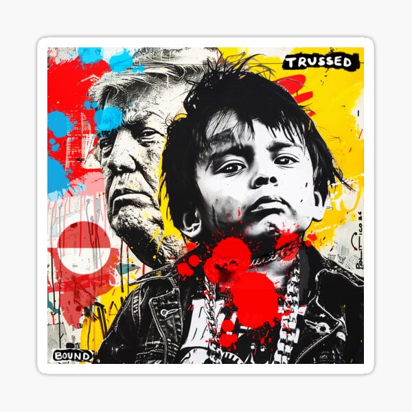 BOUND / TRUSSED (Political Protest Art Print) Sticker