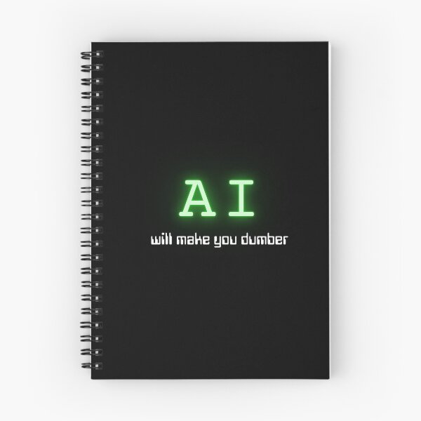 Item preview, AI will make you dumber (Neon Green) designed and sold by ProjectLui.