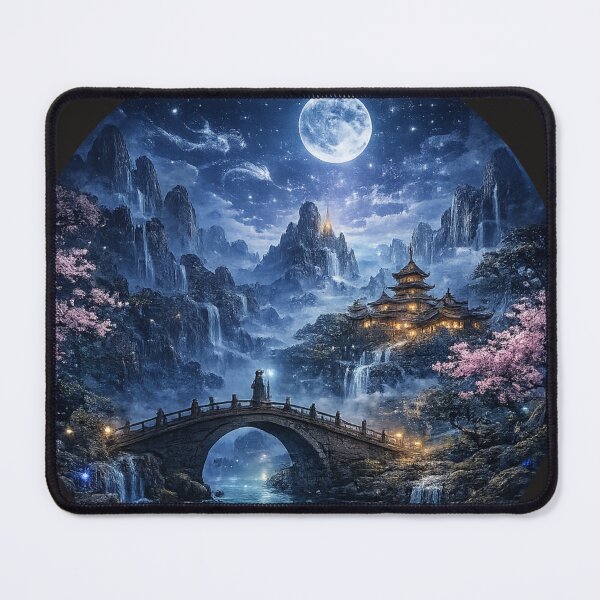 Item preview, Moonlight Mystic Realm – Night Fantasy Circle Art designed and sold by OndrejsDesign.