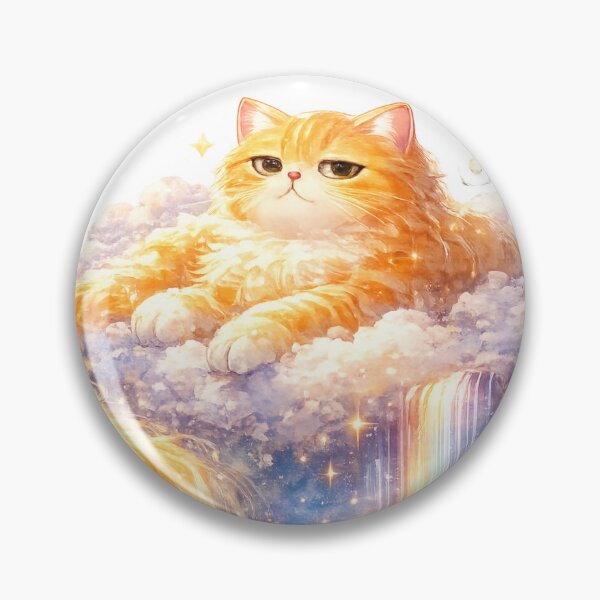 Item preview, Rainbow Cloud Cat — Magical Fluffy Sky Guardian designed and sold by VolkovaLenaArt.