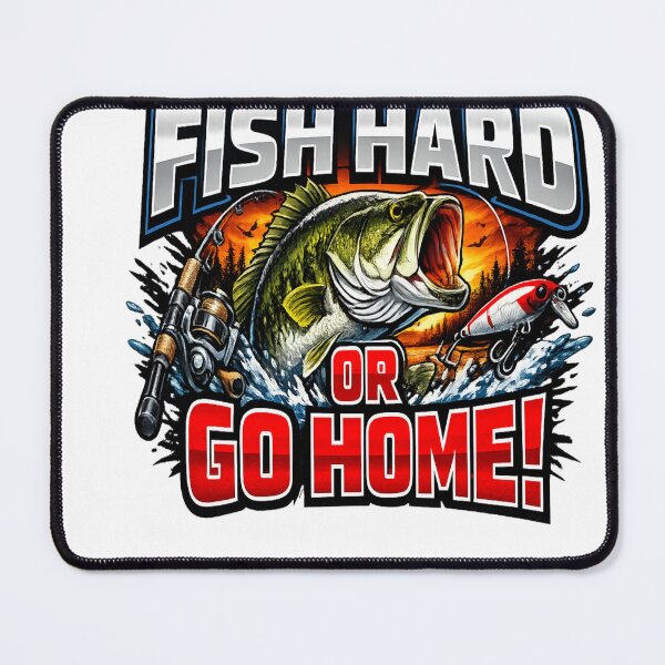 Item preview, FISH HARD OR GO HOME – Bold Fishing Streetwear Graphic | Angler Statement T-Shirt designed and sold by BoldLineDesign.