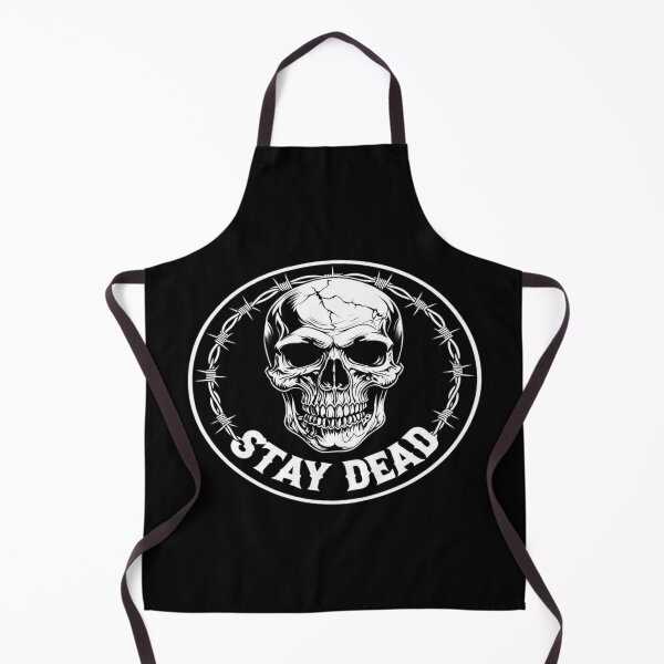 Item preview, Grunge Skull with Barbed Wire & STAY DEAD Text – Gothic Punk Tattoo-Inspired Dark Art Design designed and sold by Bright Nest Studio.