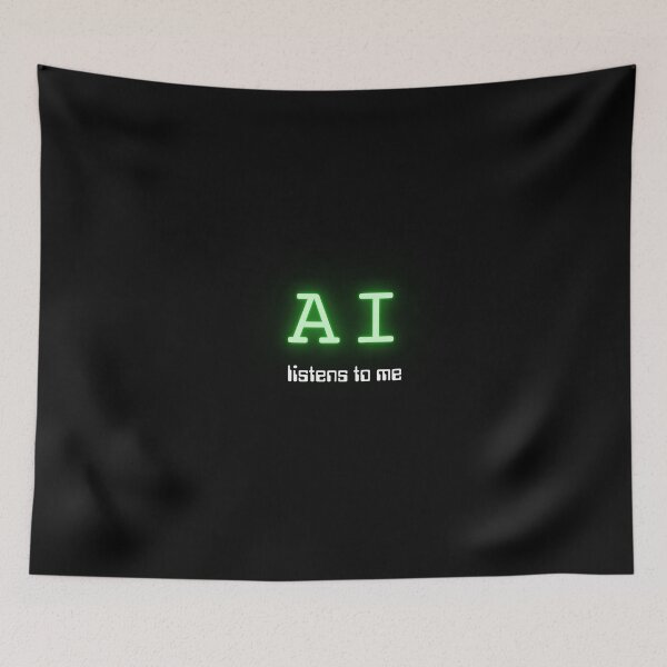 Item preview, AI listens to me (Neon Green) designed and sold by ProjectLui.