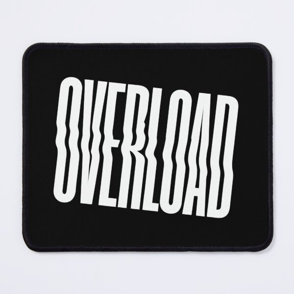 Item preview, Distorted OVERLOAD Typography – Bold Mental Health Awareness Design for Shirts, Posters & Stickers designed and sold by Bright Nest Studio.