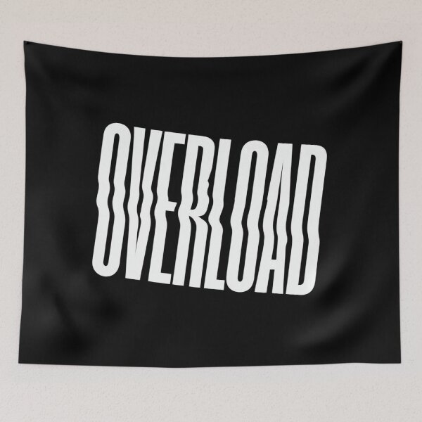 Item preview, Distorted OVERLOAD Typography – Bold Mental Health Awareness Design for Shirts, Posters & Stickers designed and sold by Bright Nest Studio.