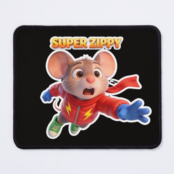 Item preview, Super Zippy Mouse Jumping Mouse Hero, Graphic Tee designed and sold by Zippy Creation.