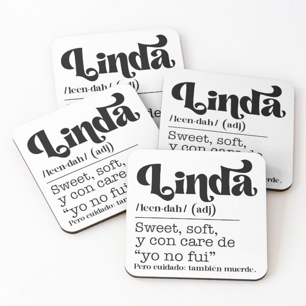 Item preview, Linda – Latina Diccionario Pronunciation” – Funny Definition Hispanic Girl Shirt designed and sold by Suzy Perez Art.