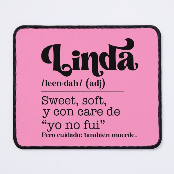 Item preview, Linda – Latina Diccionario Pronunciation” – Funny Definition Hispanic Girl Shirt designed and sold by Suzy Perez Art.