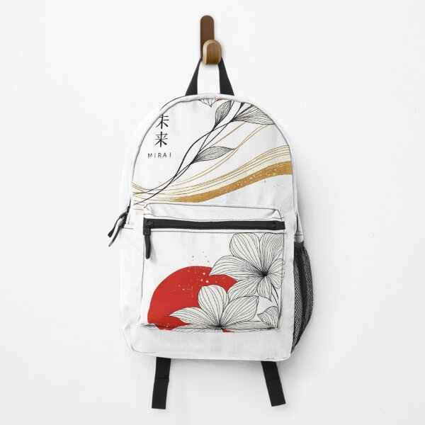 Item preview, Japanese Minimalist Floral Art With Red Sun Mirai designed and sold by Bored Duck.