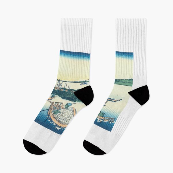 Item preview, Buyō Tsukuda-jima (c. 1831–1833) – Katsushika Hokusai | Tidal Life, Distant Fuji, and the Quiet Industry of the Shore designed and sold by Art Outlaws.