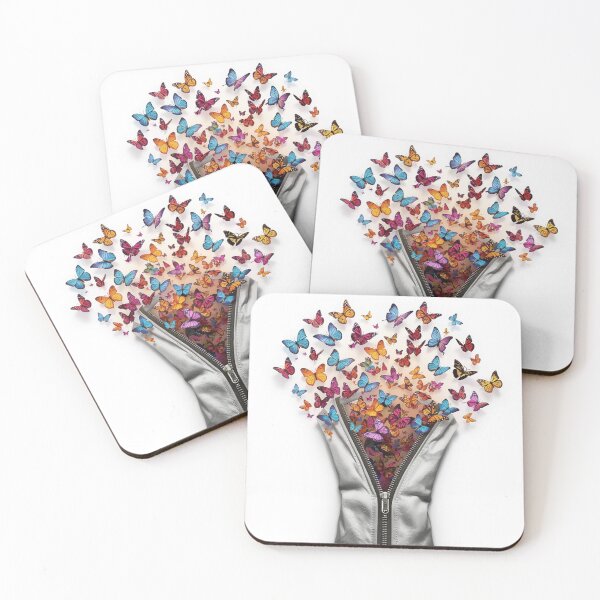 Item preview, Colorful Butterflies Emerging from Zipper designed and sold by Wonderful Designs.