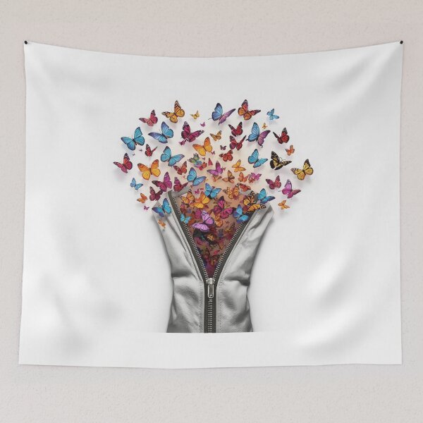 Item preview, Colorful Butterflies Emerging from Zipper designed and sold by Wonderful Designs.