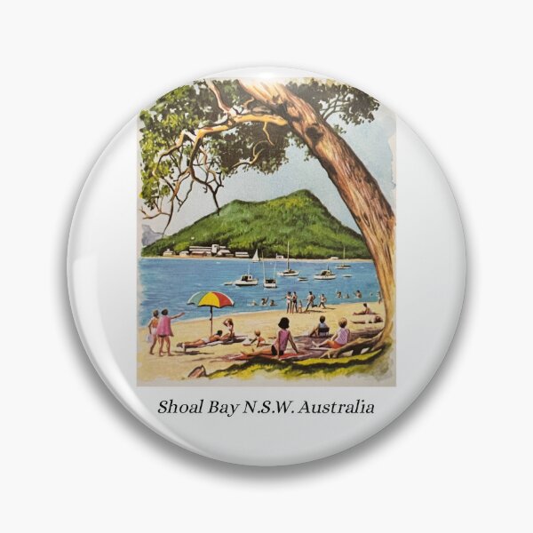 Item preview, Retro Shoal Bay Beach NSW Australia  designed and sold by gleroy.