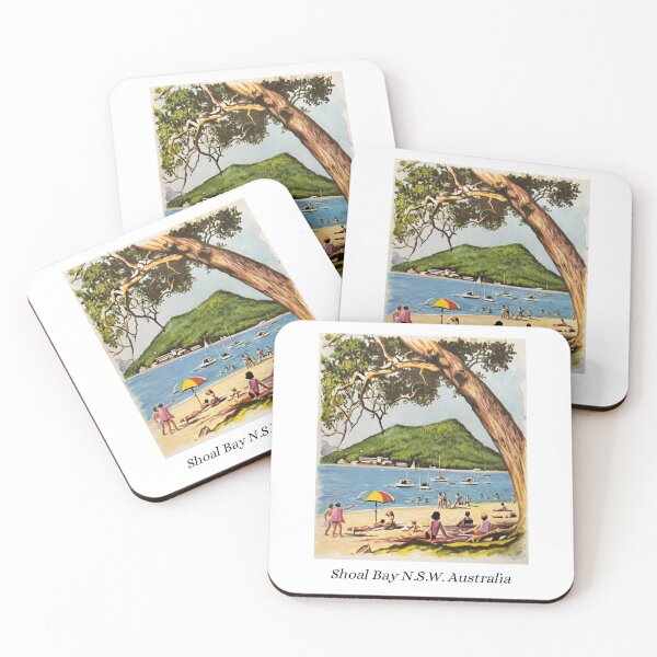 Item preview, Retro Shoal Bay Beach NSW Australia  designed and sold by gleroy.