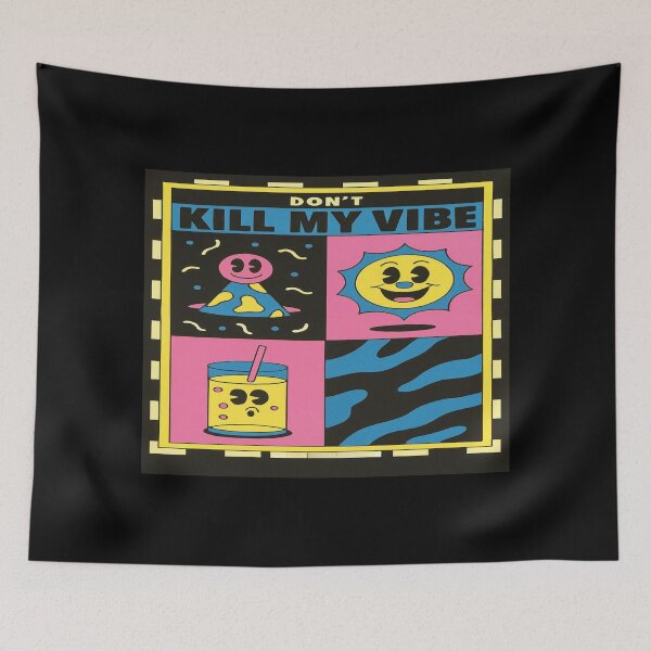 Item preview, Bold Pop Art Poster – Don't Kill My Vibe | Retro Colorful Mood Booster Wall Art for Positive Energy designed and sold by Bright Nest Studio.