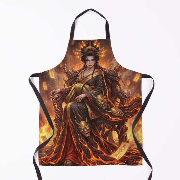 Item preview, Hell Courtesan in Flames | Jigoku Dayu | Japanese Mythology Goddess Art | Mori no Akari Series designed and sold by Mori-no-Akari.