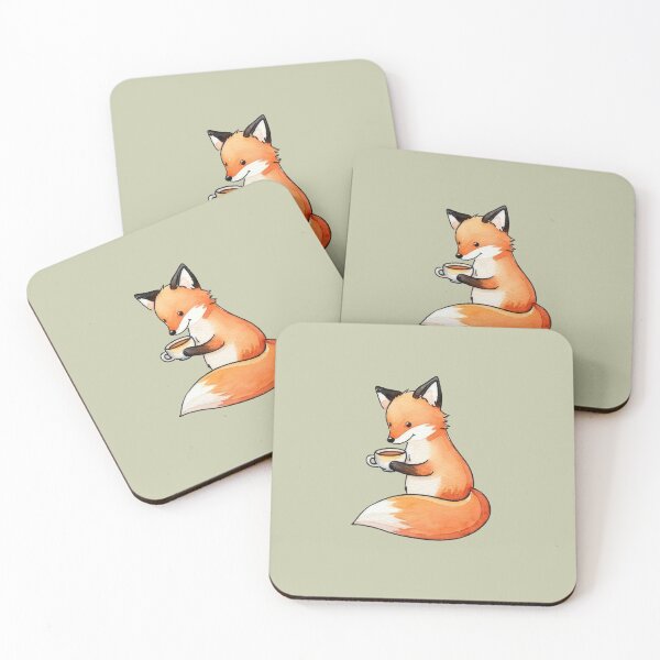 Item preview, Cozy Fox with Coffee Cup designed and sold by Ombrya.