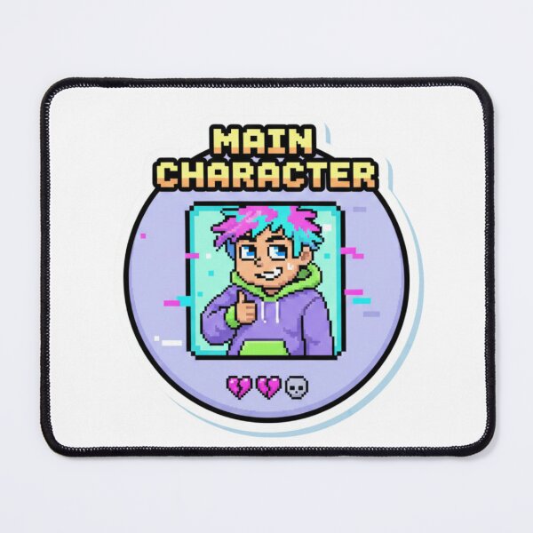 Item preview, Main Character Pixel Sticker – Ironic Gen Z Meme Aesthetic Reloaded Amalgamation Grad Legacy designed and sold by Imaginarium of Chaos falcon88 .