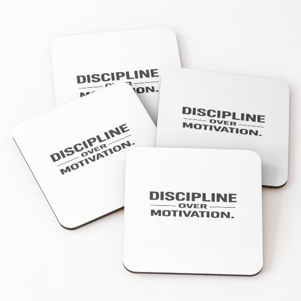 Item preview, Discipline Over Motivation Quote designed and sold by BoldLineDesign.