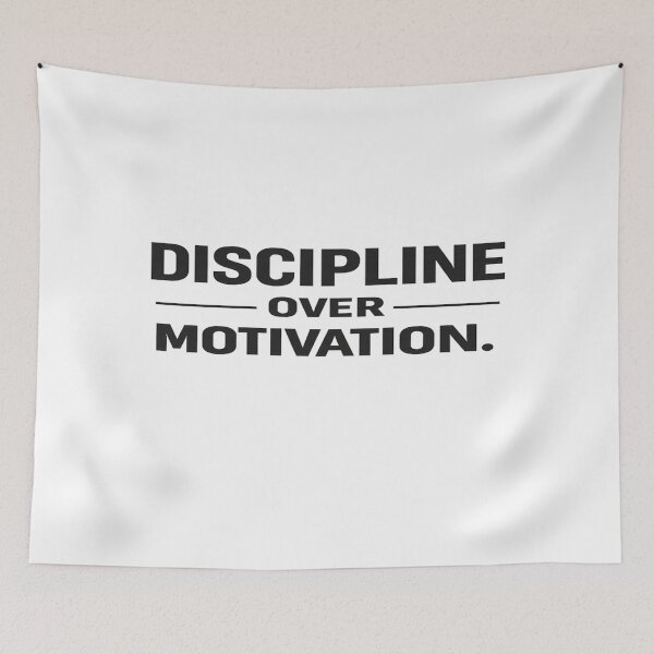 Item preview, Discipline Over Motivation Quote designed and sold by BoldLineDesign.