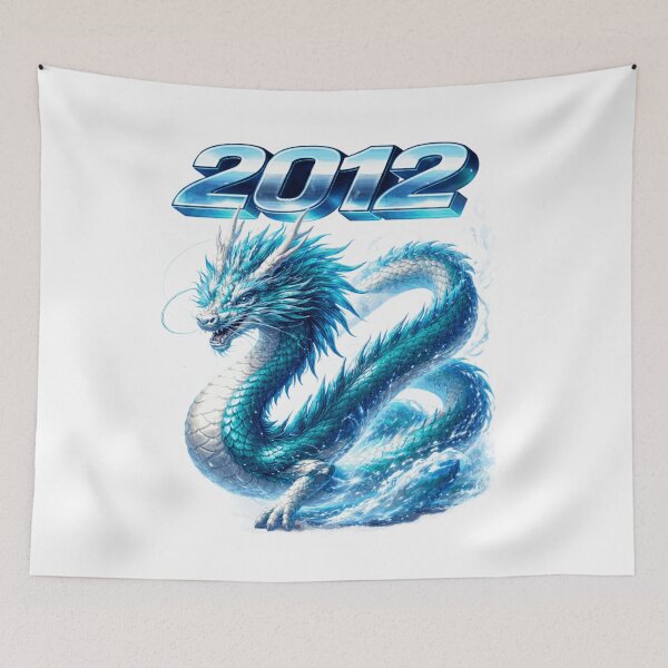 Item preview, 2012 Year of the Dragon Eastern Zodiac Power Strength Fortune Design designed and sold by AlexLineArt.
