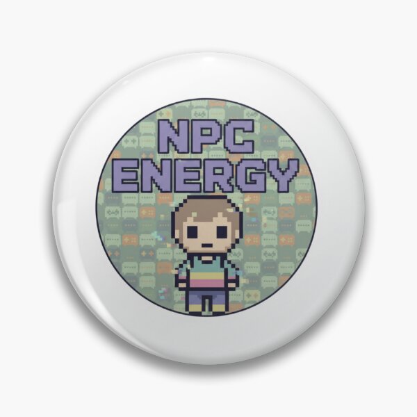 Item preview, NPC Energy Pixel Sticker – Viral Gen Z TikTok Meme Reloaded Amalgamation Grad Legacy designed and sold by Imaginarium of Chaos falcon88 .