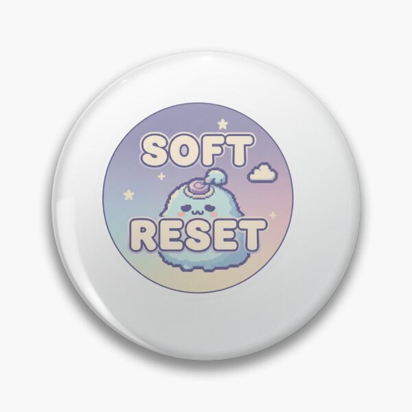 Item preview, Soft Reset Pixel Sticker – Cozy Gen Z Burnout Aesthetic Reloaded Amalgamation Grad Legacy designed and sold by Imaginarium of Chaos falcon88 .