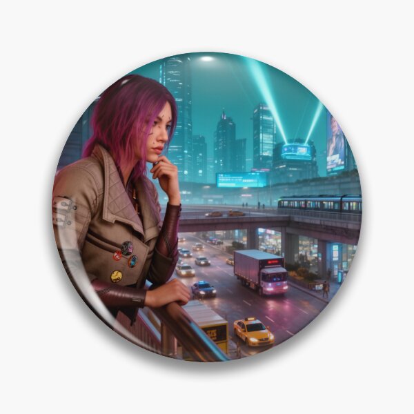 Artikelvorschau, Cyberpunk Songbird Night City entworfen und verkauft von aykiradesigns.