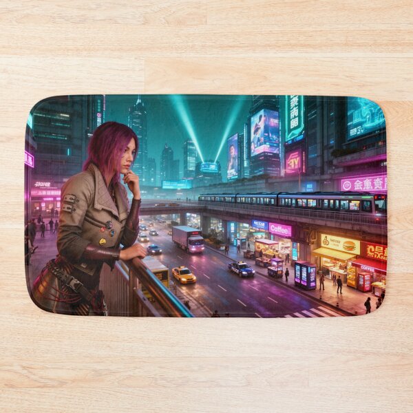 Item preview, Cyberpunk Songbird Night City designed and sold by aykiradesigns.