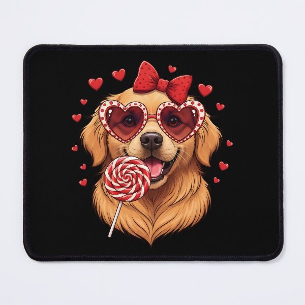 Item preview, Cute Golden Retriever Valentine Heart Candy Valentines Day designed and sold by OlakunleOloroz.