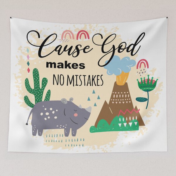 Item preview, Cause God makes-no mistakes, wisdom,  positive quote t-shirt print, sticker, decoration designed and sold by NatalkaP.