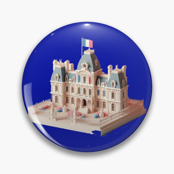 Item preview,  Cute 3D Royal Palace Label – France Flag Minimal Art ,  designed and sold by PaintMeWorld.