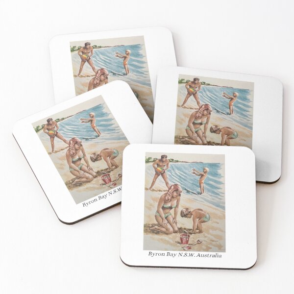 Item preview, Retro Byron Bay Beach Scene designed and sold by gleroy.