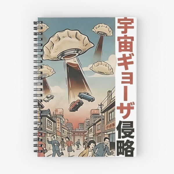 Item preview, Alien Gyoza Invasion Japanese Retro Sci Fi Art designed and sold by Evolved Ape.