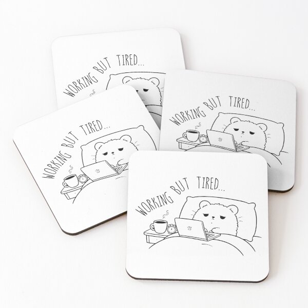Item preview, Working But Tired | Work From Home Setup - Relatable Funny Meme designed and sold by Crafted Lovies.