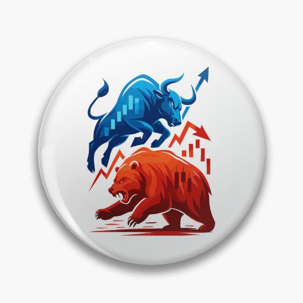 Item preview, Bull versus Bear Wall Street Stock Market Battle Stocks designed and sold by Pineapple-Tree.