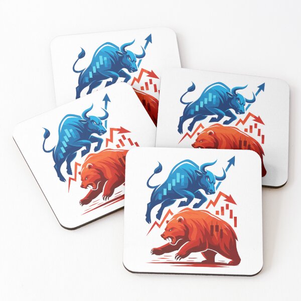 Item preview, Bull versus Bear Wall Street Stock Market Battle Stocks designed and sold by Pineapple-Tree.